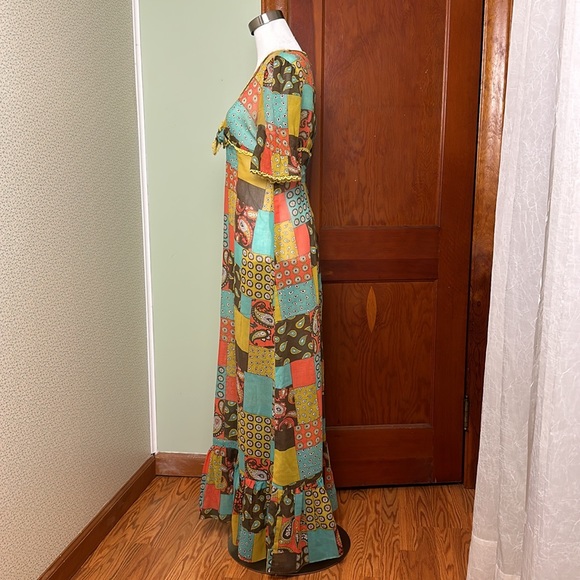 VINTAGE Patchwork-Pattern Dollyrockers Dress, Size M - Picture 3 of 6